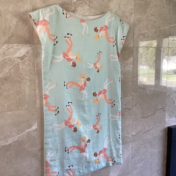 Noemiah Linen Sheath Dress NWT Whimsical Print, Canada Size XS, Art to Wear Rare - Picture 9 of 11